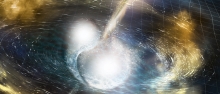 Rappresentazione artistica della collisione di due stelle ©NationalScienceFoundation/LIGO/Sonoma State University/A. Simonnet