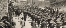 Le truppe austroungariche in marcia a Gerusalemme (dal Calendario della Grande Guerra +100)