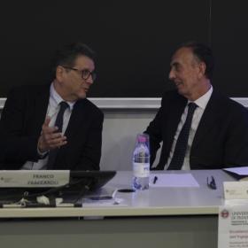 Franco Fraccaroli e Marco Tubino alla giornata del Dicam ©UniTrento ph. Federico Nardelli