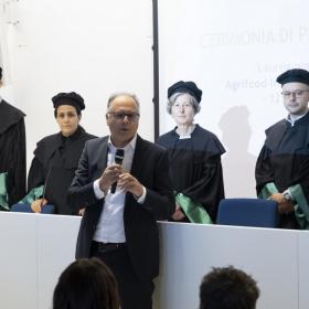 Riccardo Rigon durante la cerimonia di proclamazione  ©UniTrento Federico Nardelli