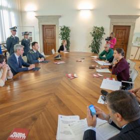 La conferenza stampa in Rettorato ©LucaValenzin