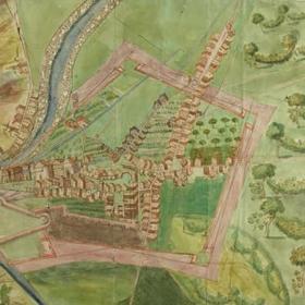 Prospero Tagliapietra di Verona, Pianta di Rovereto, XVII – XVIII, Archivio di Stato di Trento
